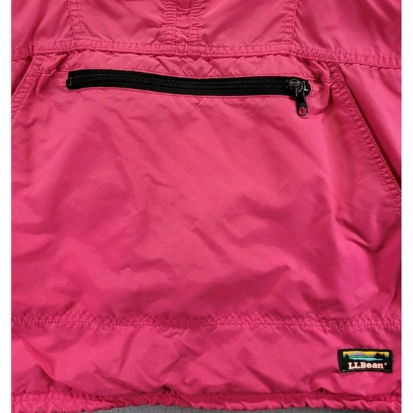VINTAGE LL Bean Jacket Womens Large Pink Anorak Hooded Windbreaker Made In USA - Picture 2 of 14